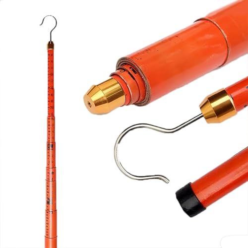 Hochspannungs-Messstab Teleskop-Höhenmessstab Aus Isoliertem Harz, Tragbarer Messmast Für Umspannwerke, Epoxid-Turmlineal, Orangefarbener Ausziehbarer Leistungsmessstab(Orange,800cm/26.2ft) von LZMZMQ