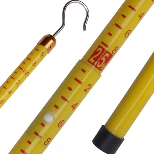 Hochspannungs-Messstab Teleskop-Höhenmessstab Aus Isoliertem Harz, Tragbarer Messmast Für Umspannwerke, Epoxid-Turmlineal, Orangefarbener Ausziehbarer Leistungsmessstab(Yellow,1200cm/39.4ft) von LZMZMQ