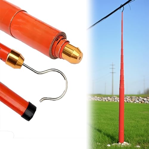 Hochspannungs-Messstab Teleskop-Turmlineal Zur Höhenmessung, Orangefarbener Höhenmessstab Mit Tragetasche, Isolierter Ausziehbarer Messstab Für Umspannwerke/Forstwirtschaft(18m/59ft) von LZMZMQ