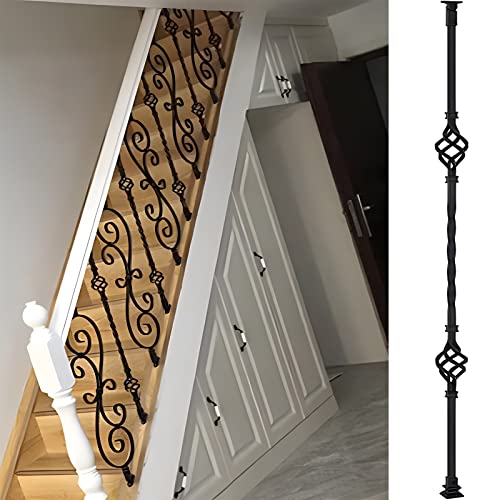 LZMZMQ Geländer Außen/Innen Treppengeländer S-Typ/Vogelkäfig-Typ Baluster-Spindeln, Metalltreppen-Innengeländer Für Innenhaus Im Freien, Mit Flachen Klammern, Deckorators Geländersäule Für Garten von LZMZMQ