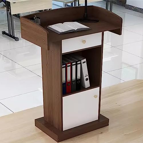 LZMZMQ Rednerpult Lecterns Podium-Host-Ständer, Bodenstehend – Direktoren-Lehrer-Moderator-Podium/Kanzel Mit Stauraum Und Schubladen, Hoch 124 Cm/48 Zoll, Reinigen, Restaurant- LZMZMQ Rednerpult Lecterns Podium-Host-Ständer, Bodenstehend – Direktoren-Lehrer-Moderator-Podium/Kanzel Mit Stauraum Und Schubladen, Hoch 124 Cm/48 Zoll, Reinigen, Restaurant- von LZMZMQ