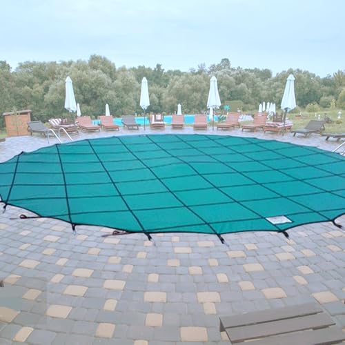 Pool Sicherheitsabdeckung Grüne Pool-Winterabdeckung Inground, Solide Inground-Poolabdeckung, Abriebfest, Kälte- Und UV-beständig, Schwimmbadnetzabdeckungen Für Laub(8.9m/29ft) von LZMZMQ