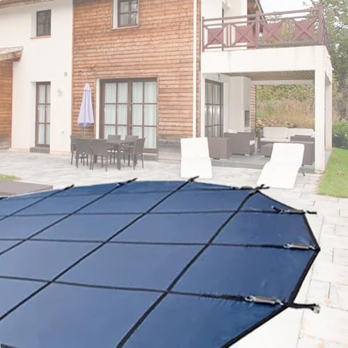 Pool Sicherheitsabdeckung Schwimmbadnetzabdeckungen Für Blätter, Runde Oberirdische Poolabdeckungen/Abdeckung Für Piscina, Poolschutzdecken Halten Schmutz Fern, Kälte(Blue,14ft/4.3m) von LZMZMQ