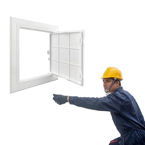 Revisionsklappe Revisionstür 10x10 25x45 35x60cm Abnehmbares, individuelles Servicepanel mit versteckter Schnalle, Inspektionsluke aus weißem ABS-Kunststoff – Trockenbau und Decke, HVAC-Unterputz-Serv von LZMZMQ
