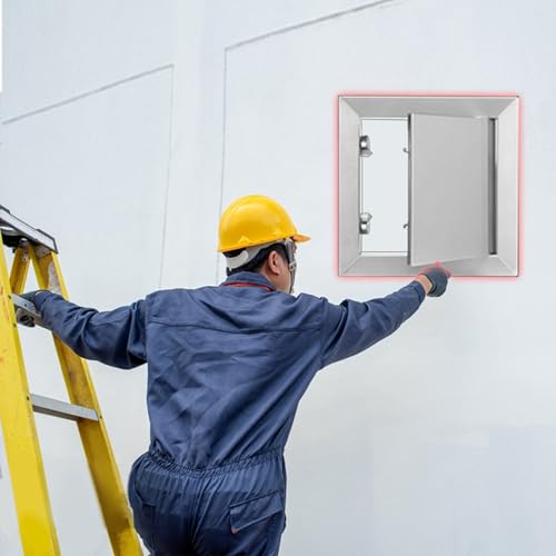 Revisionsklappe Revisionstür Edelstahl-Zugangsplatte 4" 8" 10" 16" 22" 24" Zoll für Trockenbauwände und Decken mit Tür, einfach zu installierende vertikale Serviceschacht-Lochbox, robuste Unterputz-Zu von LZMZMQ