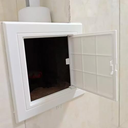 Revisionsklappe Revisionstür Inspektionstür aus ABS-Kunststoff, leicht zu installierende Zugangstürplatte für Wand und Decke mit reserviertem Loch, robuste weiße Service-Panel-Abdeckung für Zuhause/Ga von LZMZMQ