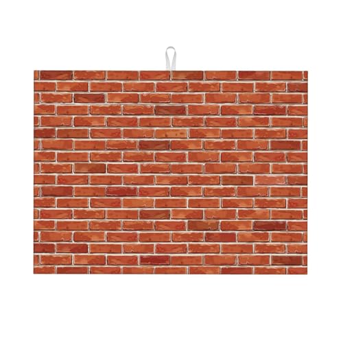 Leichte saugfähige Abtropfmatte, einfache Cartoon-Wand-Trockenmatte für Küche, Teestube von LZNJZ