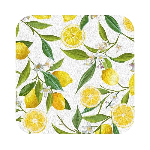 Leichte Untersetzer Set mit 6 Stück Blume Blatt Zitrone Untersetzer für Zuhause, Restaurant, Büro von LZNJZ