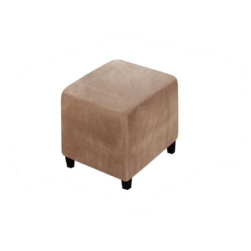 LZOQOWUJ Ottoman Protective Cover Stool Cover, Stool Covers Square 40x40/45x45cm Stool Protector Velvet Footstool Cover Luxurious Stool Cover Washable Stool Protector(G,40x40cm) von LZOQOWUJ
