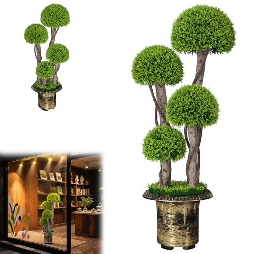 LZQ 1er Set Künstliche Pflanzen 90cm, Kunstbaum mit Topf, UV-Schutz Kunstpflanze für Draußen und Drinnen, Realistische Blätter, Wetterfeste Dekoration für Garten, Terrasse und Büro, Pilzbaum LZQ 1er Set Künstliche Pflanzen 90cm, Kunstbaum mit Topf, UV-Schutz Kunstpflanze für Draußen und Drinnen, Realistische Blätter, Wetterfeste Dekoration für Garten, Terrasse und Büro, Pilzbaum von LZQ