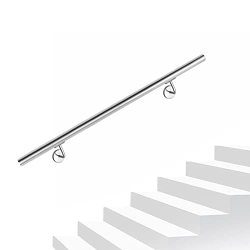LZQ 200cm Handlauf Edelstahl Geländer Treppengeländer für Treppen Brüstung Balkon Innen & Außen mit Wandhaltern Halter LZQ 200cm Handlauf Edelstahl Geländer Treppengeländer für Treppen Brüstung Balkon Innen & Außen mit Wandhaltern Halter von LZQ