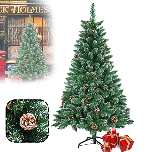 LZQ 210cm Weihnachtsbaum Künstlich PVC mit Schnellaufbau Klappsystem Tannenbaum Künstlich Christbaum mit Metallständer Feuerhemmender Grüne PVC mit Schnee-Effekt Kiefernzapfen LZQ 210cm Weihnachtsbaum Künstlich PVC mit Schnellaufbau Klappsystem Tannenbaum Künstlich Christbaum mit Metallständer Feuerhemmender Grüne PVC mit Schnee-Effekt Kiefernzapfen von LZQ