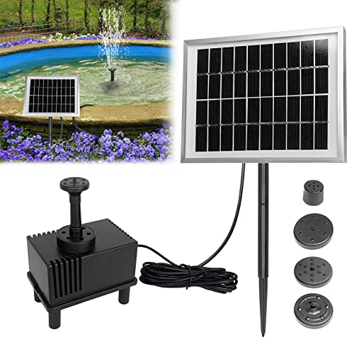 LZQ 2W Teichpumpe Solar Springbrunnen Aussen Wasserpumpe Solarpumpen Gartenpumpe für Garten, Vogel-Bad, Teich, Fisch-Behälter Wasserspiel Dekoration von LZQ