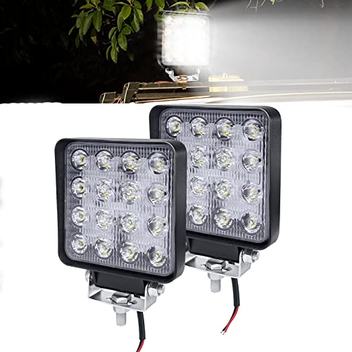 LZQ Arbeitsscheinwerfer Led 12v Zusatzscheinwerfer Auto 2x 48W LED Arbeitsscheinwerfer IP67 Offroad Scheinwerfer für JEEP SUV Bagger - 2 Stück LZQ Arbeitsscheinwerfer Led 12v Zusatzscheinwerfer Auto 2x 48W LED Arbeitsscheinwerfer IP67 Offroad Scheinwerfer für JEEP SUV Bagger - 2 Stück von LZQ