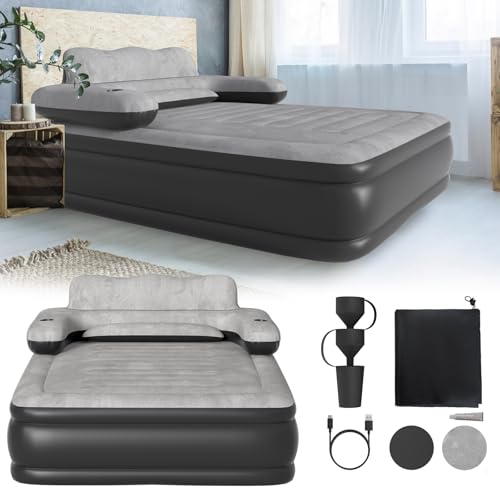LZQ Aufblasbare Matratze für 2 Personen mit Rückenlehne Luftbett Selbstaufblasend Luftmatratze mit Elektrischer pumpe Aufblasbar Doppelbett für Zuhause Camping Gäste LZQ Aufblasbare Matratze für 2 Personen mit Rückenlehne Luftbett Selbstaufblasend Luftmatratze mit Elektrischer pumpe Aufblasbar Doppelbett für Zuhause Camping Gäste von LZQ