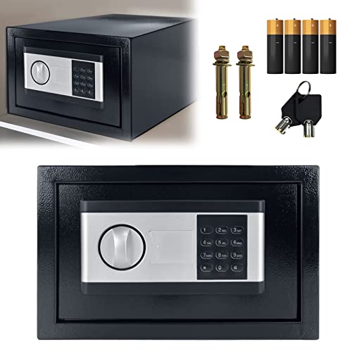LZQ Elektronischer Safe Tresor Möbeltresor mit zahlenschloss und 2 Notschlüssel |Wandmontage möglich | Schlüsseltresor |12L 31×20×20 Schwarz LZQ Elektronischer Safe Tresor Möbeltresor mit zahlenschloss und 2 Notschlüssel |Wandmontage möglich | Schlüsseltresor |12L 31×20×20 Schwarz von LZQ