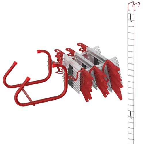 LZQ Feuerleiter Fluchtleiter,Sicherheitsleitern Feuerfeste Rettungsleiter aus Hochfestes Polyester,Max Tragfähigkeit 450 kg,Strickleiter für 2-stöckige Gebäude Balkon Fenster (15 M (45 Stufen)) von LZQ