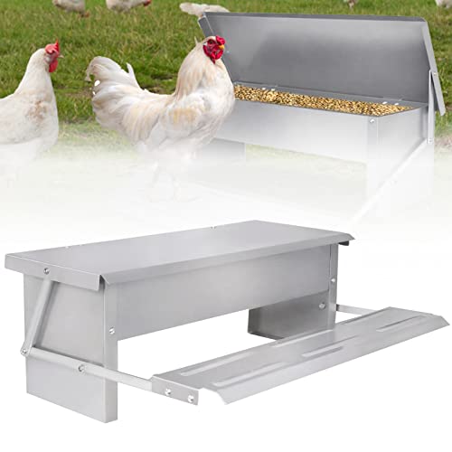 LZQ Futterautomat Hühnerfutter Automat 5 kg，Geflügelfutterautomaten Hühnerfutterautomat Aus Aluminium mit Großem Fassungsvermögen,Anti-Nagetier,Wasserdicht Anti-Rost（1 Packung） von LZQ