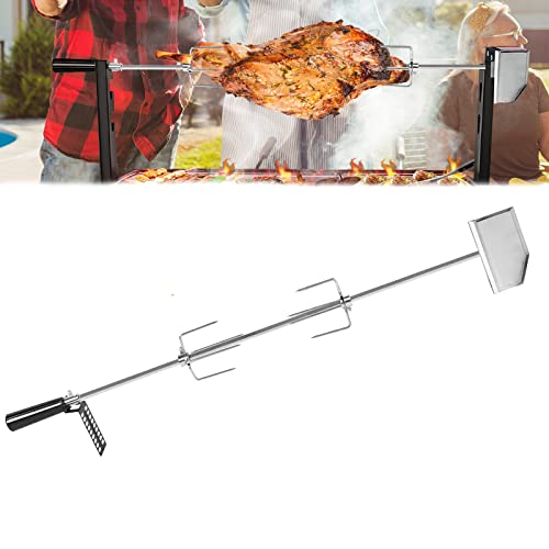 LZQ Grillspieß Set mit Motor 107cm drehspieß,304 Edelstahl Grillspieß Rotisserie 220V - 240V inkl.2X Fleischnadeln Universal Grillspiess LZQ Grillspieß Set mit Motor 107cm drehspieß,304 Edelstahl Grillspieß Rotisserie 220V - 240V inkl.2X Fleischnadeln Universal Grillspiess von LZQ