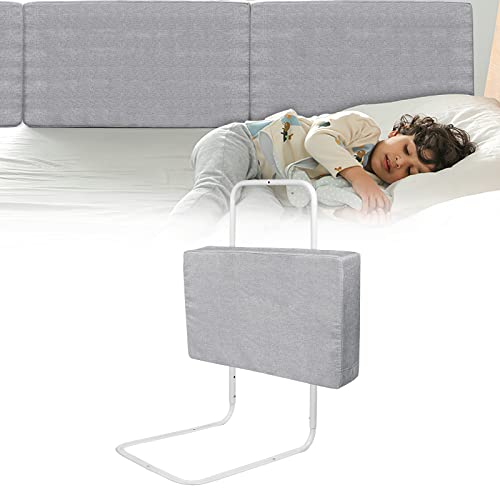 LZQ Kinderbettgitter Bettschutzgitter,Rausfallschutz Bett für Kinder 100cm,Höhenverstellbar Bettgitter für Kinderbetten,Elternbetten und Alle Matratzen Massivholzbetten(Grau) von LZQ