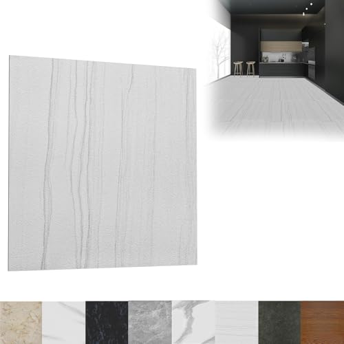 LZQ PVC Bodenbelag Vinylboden Selbstklebend 30×30cm 27 Stück Vinyl Fliesen 2,51m² Bodenfliesen Fliesenaufkleber Rutschfest, Klebefliesen Boden Verschleißfest Wasserfest für Wohnzimmer Küche, Modell D von LZQ