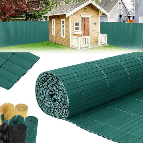 LZQ PVC Sichtschutzmatte Sichtschutzzaun Grün 200x1000cm Balkonverkleidung, Balkonumrandung, Blende mit verstärkten Lamellen, Garten, Balkon, Terrasse LZQ PVC Sichtschutzmatte Sichtschutzzaun Grün 200x1000cm Balkonverkleidung, Balkonumrandung, Blende mit verstärkten Lamellen, Garten, Balkon, Terrasse von LZQ