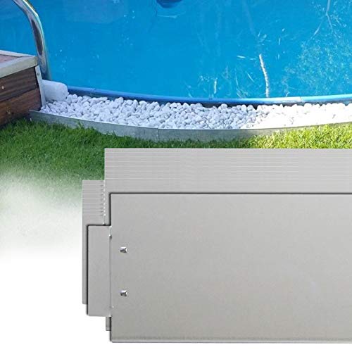 LZQ Rasenkante 5m 10m 15m 20m 30m 40m 50m x18cm verzinkt Beeteinfassung Beetumrandung Mähkante Metall Palisade Länge: 35 m - Höhe: 18 cm von LZQ