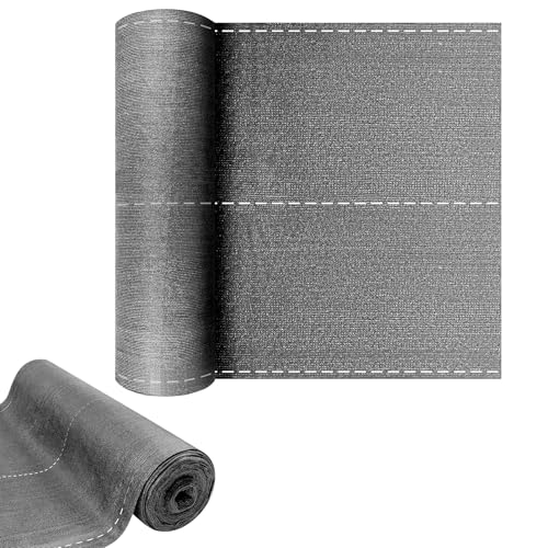 LZQ Schattiergewebe 150 g/m² Zaunblende, Sichtschutz HDPE Gewebe, UV-stabilisiert, wetterfest (Grau, 2 x 10 m) von LZQ