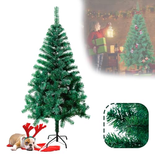 LZQ Weihnachtsbaum künstlich PVC Christbaum schwer entflammbarer Tannenbaum mit Schnellaufbau Klappsystem, inkl. Ständer - Grün PVC 150 cm LZQ Weihnachtsbaum künstlich PVC Christbaum schwer entflammbarer Tannenbaum mit Schnellaufbau Klappsystem, inkl. Ständer - Grün PVC 150 cm von LZQ