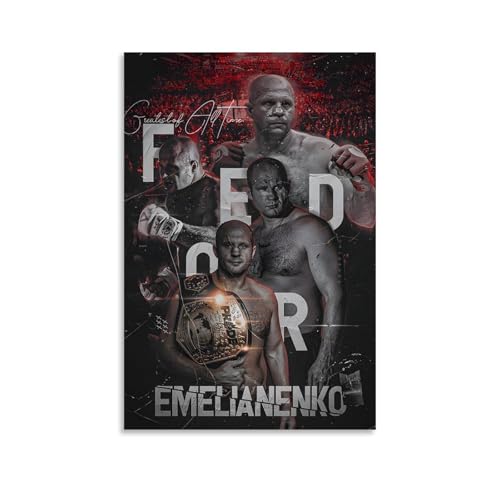 Fedor Emelianenko Poster, ästhetischer Leinwand-Kunstdruck, Heimdekoration für Schlafzimmer, Wohnzimmer, 60 x 90 cm, ungerahmt von LZQFFF