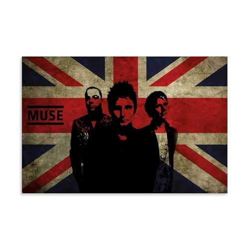 Muse Rock Band Poster, ästhetischer Leinwand-Kunstdruck, Heimdekoration für Schlafzimmer, Wohnzimmer, 40 x 60 cm, ungerahmter Stil von LZQFFF