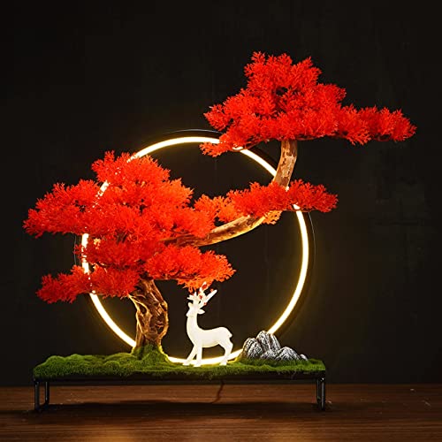 LZQPEARL Gefälschter Bonsai Künstlicher Bonsai -Baum, Simulation Topfpflanze DIY Dekorative Bonsai, Schreibtisch Display gefälschte Baum -Topf -Ornamente for Zuhause, Büro Handgefertigt von LZQPEARL