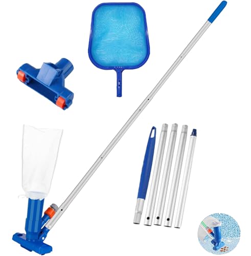Pool Reinigungsset Vakuumsauger Poolreinigung Bodensauger & Skimmer Pool Kescher mit Poolkescher, Bodensaugerkopf, 4 Abschnitten-Teleskopstange of 153CM für Schwimmbad Pool Whirlpools Pool Reinigungsset Vakuumsauger Poolreinigung Bodensauger & Skimmer Pool Kescher mit Poolkescher, Bodensaugerkopf, 4 Abschnitten-Teleskopstange of 153CM für Schwimmbad Pool Whirlpools von LZSZHY