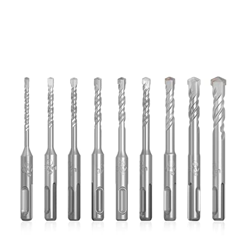 Betonbohrer, 9-teiliges SDS-Plus-Hammerbohrer-Set, 110 mm Ziegelstein-Block-Mauerwerk-Lochsäge, 4–12 Drehschlagbohrer for Ziegel, Beton, Stein Betonbohrer, 9-teiliges SDS-Plus-Hammerbohrer-Set, 110 mm Ziegelstein-Block-Mauerwerk-Lochsäge, 4–12 Drehschlagbohrer for Ziegel, Beton, Stein von LZTDSBX