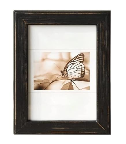 Bilderrahmen, 7 Zoll einfacher Retro-Bilderrahmen aus Massivholz, rechteckig, for Fotodisplay, Schlafzimmer, Frisiertisch, Schreibtisch oder Wand, Familienfotorahmen von LZTDSBX