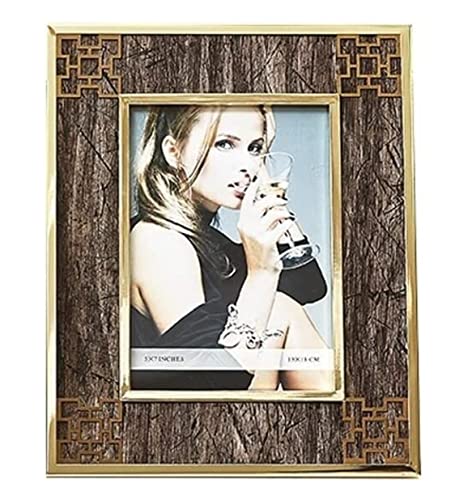 Bilderrahmen, Foto-Bild-Display-Rahmen, Metall-Fotorahmen, Heim-Wohnzimmer, kreatives Modellzimmer, Schlafzimmer, Arbeitszimmer, rechteckiger Bilderrahmen, Wohnzimmer-Dekoration(A,7 inch) von LZTDSBX