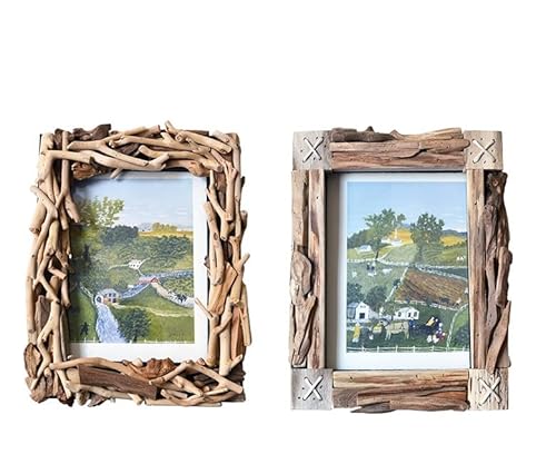 Bilderrahmen, Foto-Bild-Displayrahmen, 5 x 7 Zoll, Fotorahmen, handgefertigt, Massivholz-Bilderrahmen, moderner Wohnzimmertisch-Fotorahmen, kreative Dekorationen, Wohnzimmer-Dekoration(Set) von LZTDSBX
