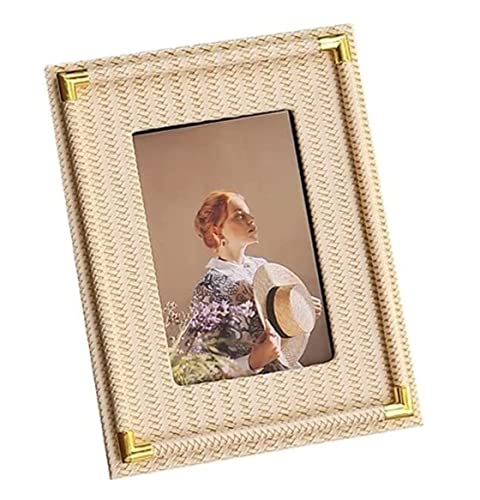 Bilderrahmen, Leather Photo Frame Modern Rectangle Picture Frame Decorative Retro Table Like Frame Ornament Family Photo Frame von LZTDSBX