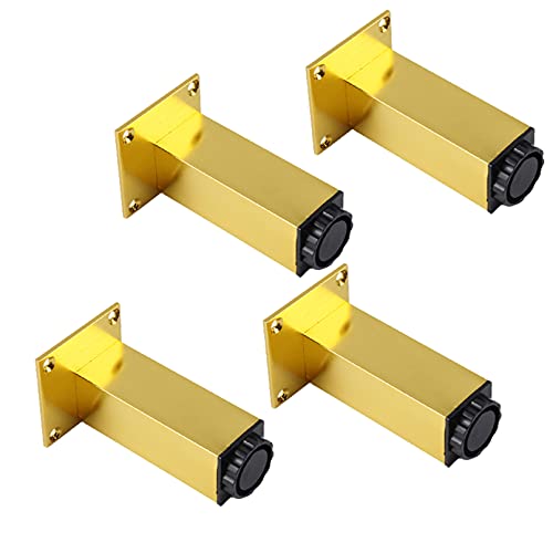 Couchbeine, Robuste DIY-Möbelbeine, verstellbare Schrankbeine aus Metall, runde Tischbeine, Stützfüße for Sofas, höhenverstellbar 0–15 mm von LZTDSBX