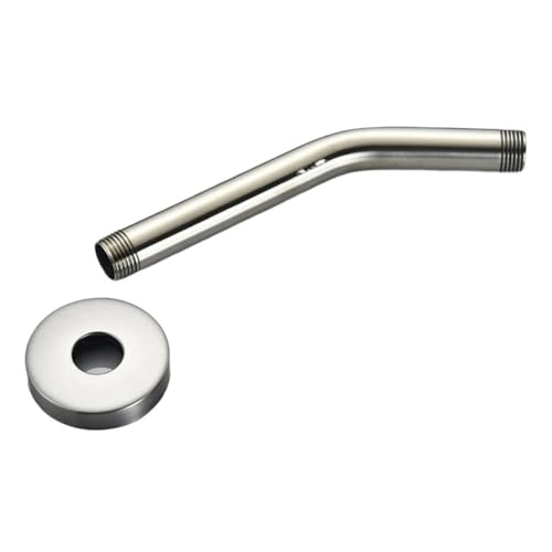 Duschkopf-Verlängerungsarm, 15 cm Wandarm Kopfrohr Edelstahlhalterung for Badezimmer Wohnaccessoires 2 Stück(Brushed Silver-304) von LZTDSBX