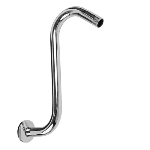 Duschkopf-Verlängerungsarm, Abgewinkelter Arm, 6/8 Zoll gebogener Edelstahl-Wasserauslass for Kopf, 1/2 NPT, Chrom-Finish(6 Inch) von LZTDSBX