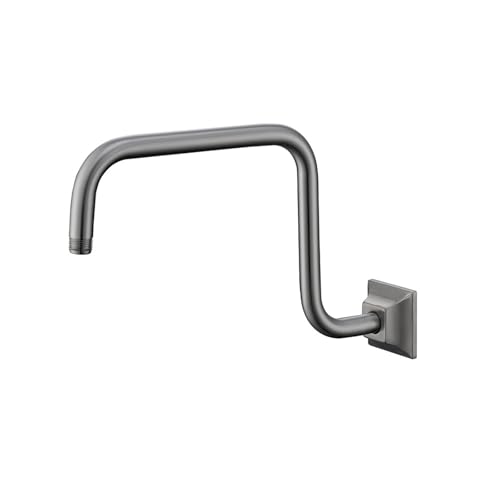 Duschkopf-Verlängerungsarm, Wandmontierter Armkopfhalter aus Edelstahl for Ellenbogen-Badezimmerzubehör, Rohr, Badewanne, gebürstetes Gold(Brushed Nickel) von LZTDSBX