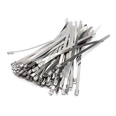 LZTDSBX Gartenräumungsangebote, 100 Pcs Edelstahl Krawatte Abgas Wärme Bänder Induktion Rohr 4,6mm Breite(4.6x600mm) von LZTDSBX