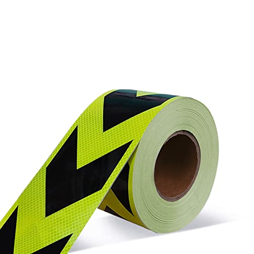 Reflektierendes Band, 10CM * 45M Warnig Gefahr Hohe Intensität Selbst-Adhesive Doppel Pfeil Reflektierende Fahrzeug Aufkleber Im Freien von LZTDSBX