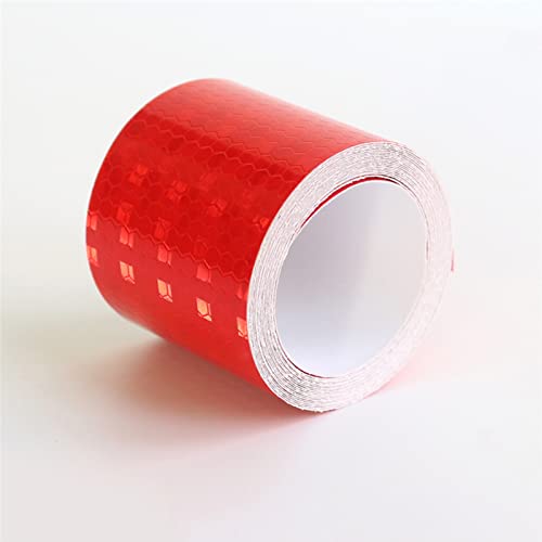 Reflektierendes Band, Bänder, 2" X 33 Fuß Selbstklebendes Gefahrenwarnband Hochintensives Reflektorband Markierungsband for Außentreppen(Red) von LZTDSBX