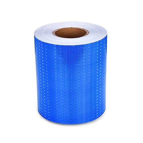 Reflektierendes Band, PVC-Klebeband for den Außenbereich, selbstklebende Warn- und Sicherheitsmarkierungsaufkleber for Fahrräder, Autos, LKWs, Motorräder Kinderwagen, 20 cm x 45 m, Rot(Blue) von LZTDSBX