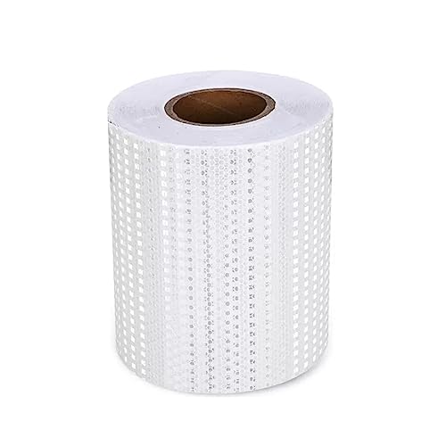 Reflektierendes Band, PVC-Klebeband for den Außenbereich, selbstklebende Warn- und Sicherheitsmarkierungsaufkleber for Fahrräder, Autos, LKWs, Motorräder Kinderwagen, 20 cm x 45 m, Rot(White) von LZTDSBX