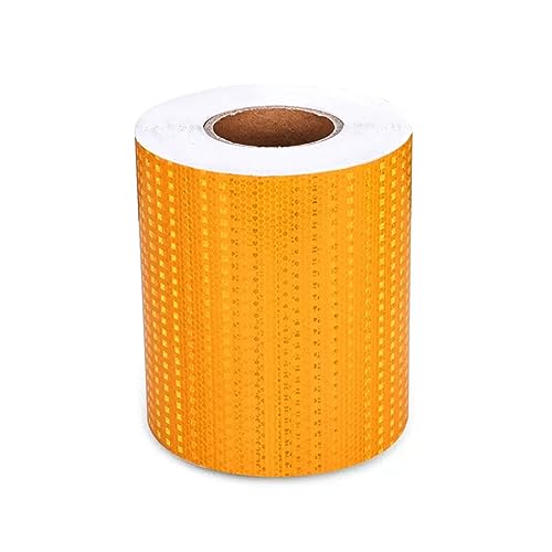 Reflektierendes Band, PVC-Klebeband for den Außenbereich, selbstklebende Warn- und Sicherheitsmarkierungsaufkleber for Fahrräder, Autos, LKWs, Motorräder Kinderwagen, 20 cm x 45 m, Rot(Yellow) von LZTDSBX