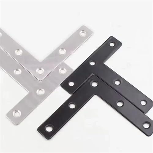 Regalhalterungen, 2 Stück Schwarz Silber L/T Flachhalterung Reparaturbrett Geeignet for Möbel(Black) von LZTDSBX