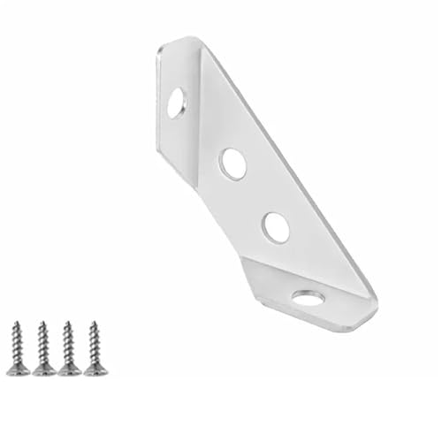Regalhalterungen, 50 STÜCKE Edelstahl Eckwinkel Universal Möbel Eckverbinder Winkel Regal Eckstrebe Schrank Unterstützung Fix Rahmen(B) von LZTDSBX